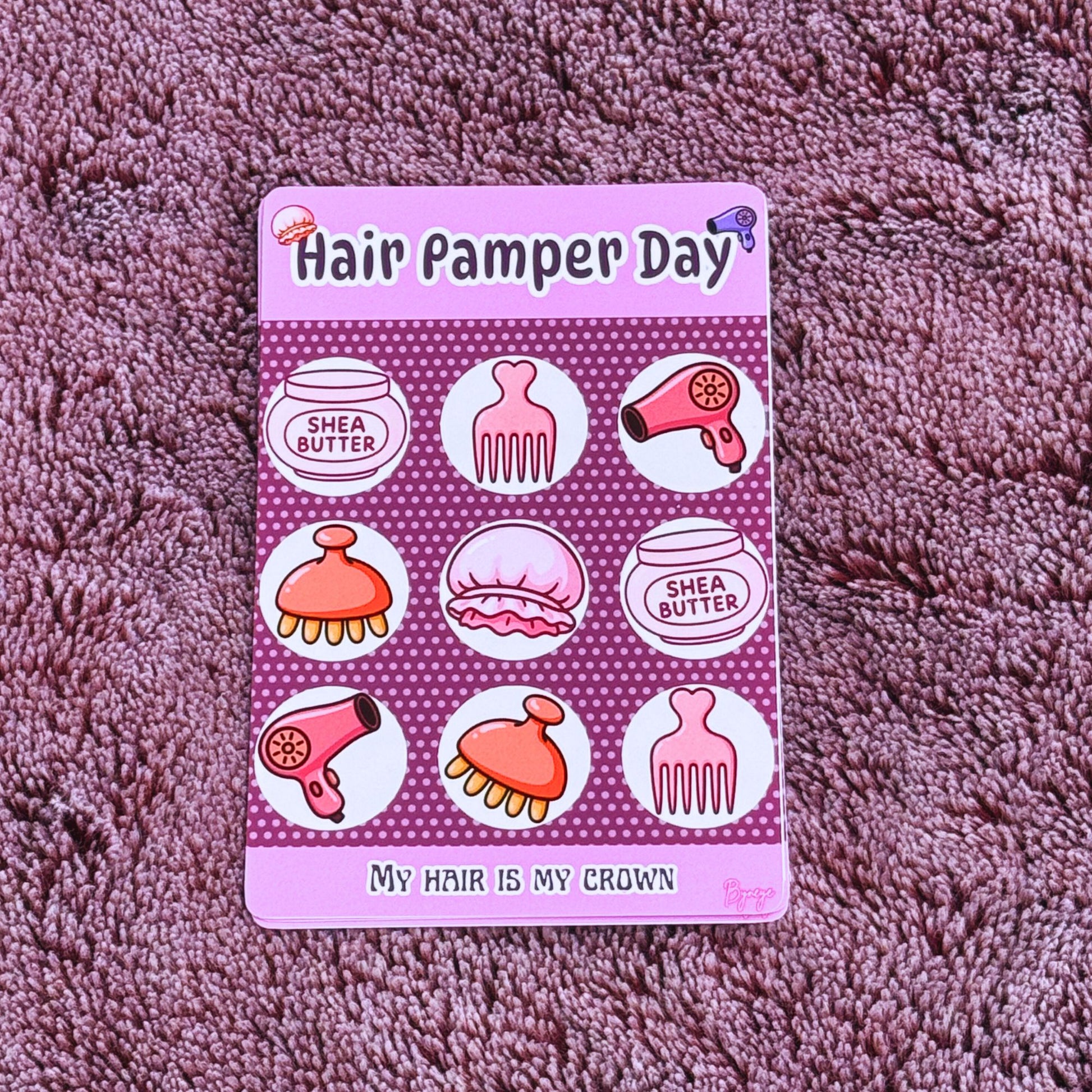 Hair Pamper Day: Haircare Sticker sheets 3PCS, Cute Stickers for Journals  Planners and Scrapbooks | Pamper Day Stickers for Girls