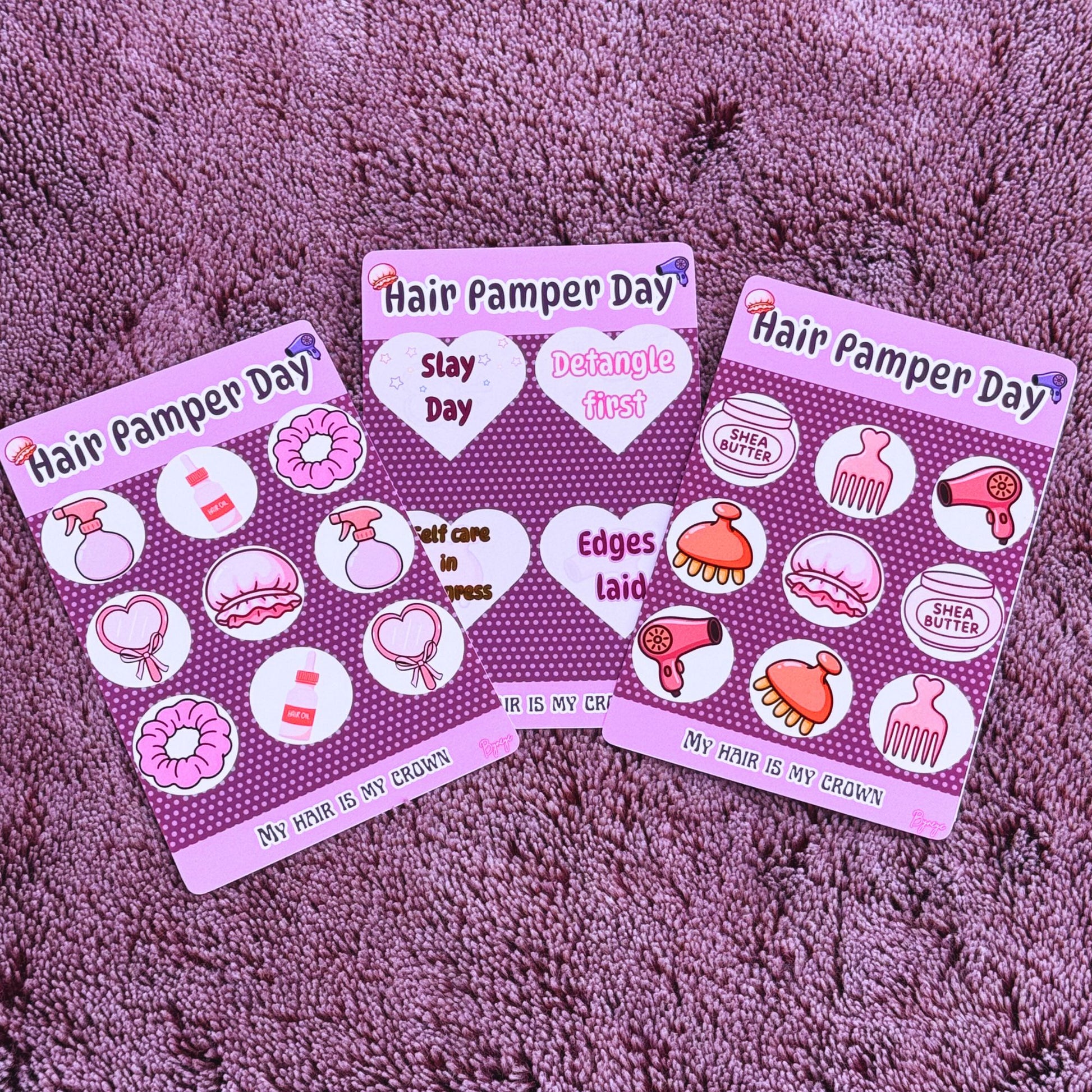 Hair Pamper Day: Haircare Sticker sheets 3PCS, Cute Stickers for Journals  Planners and Scrapbooks | Pamper Day Stickers for Girls