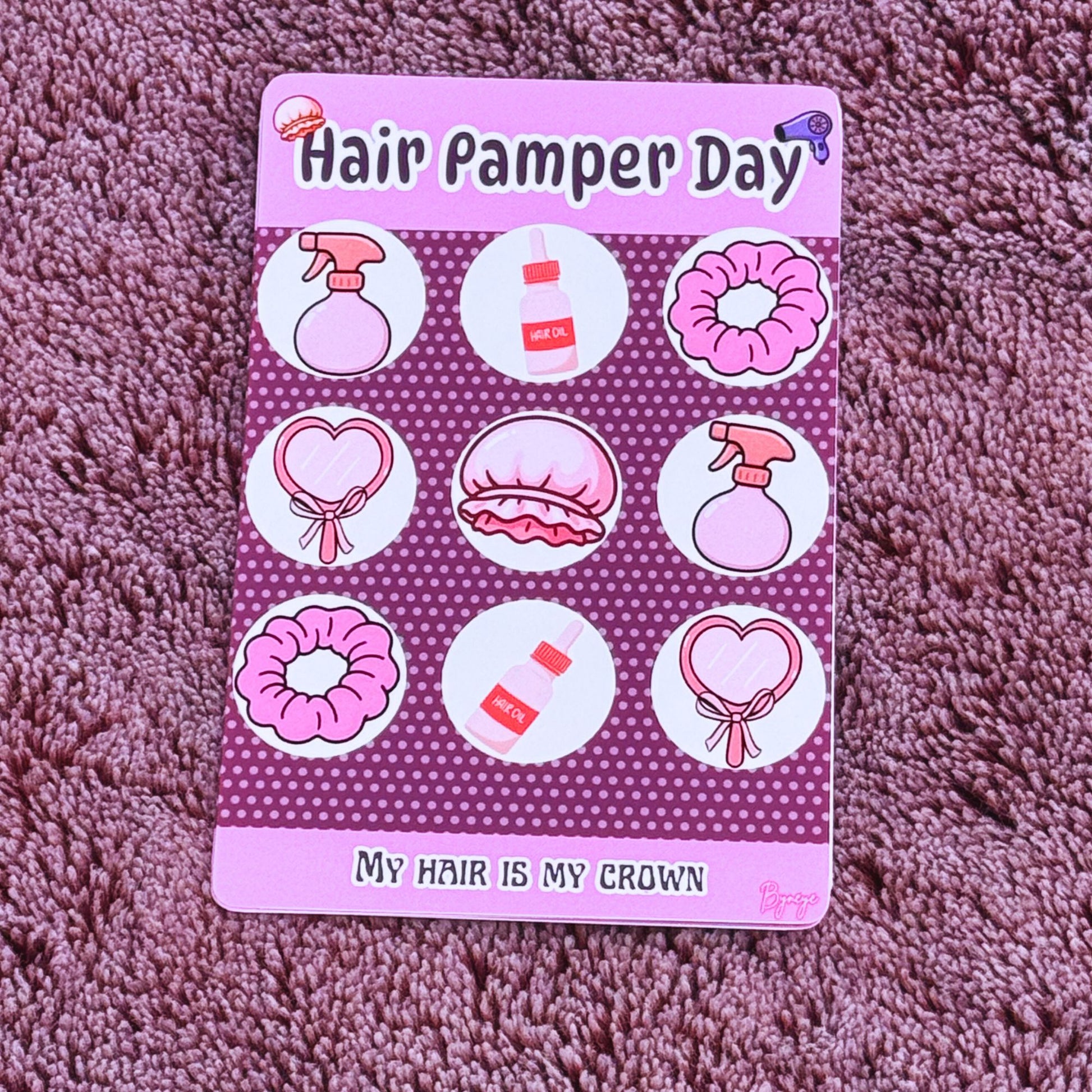 Hair Pamper Day: Haircare Sticker sheets 3PCS, Cute Stickers for Journals  Planners and Scrapbooks | Pamper Day Stickers for Girls